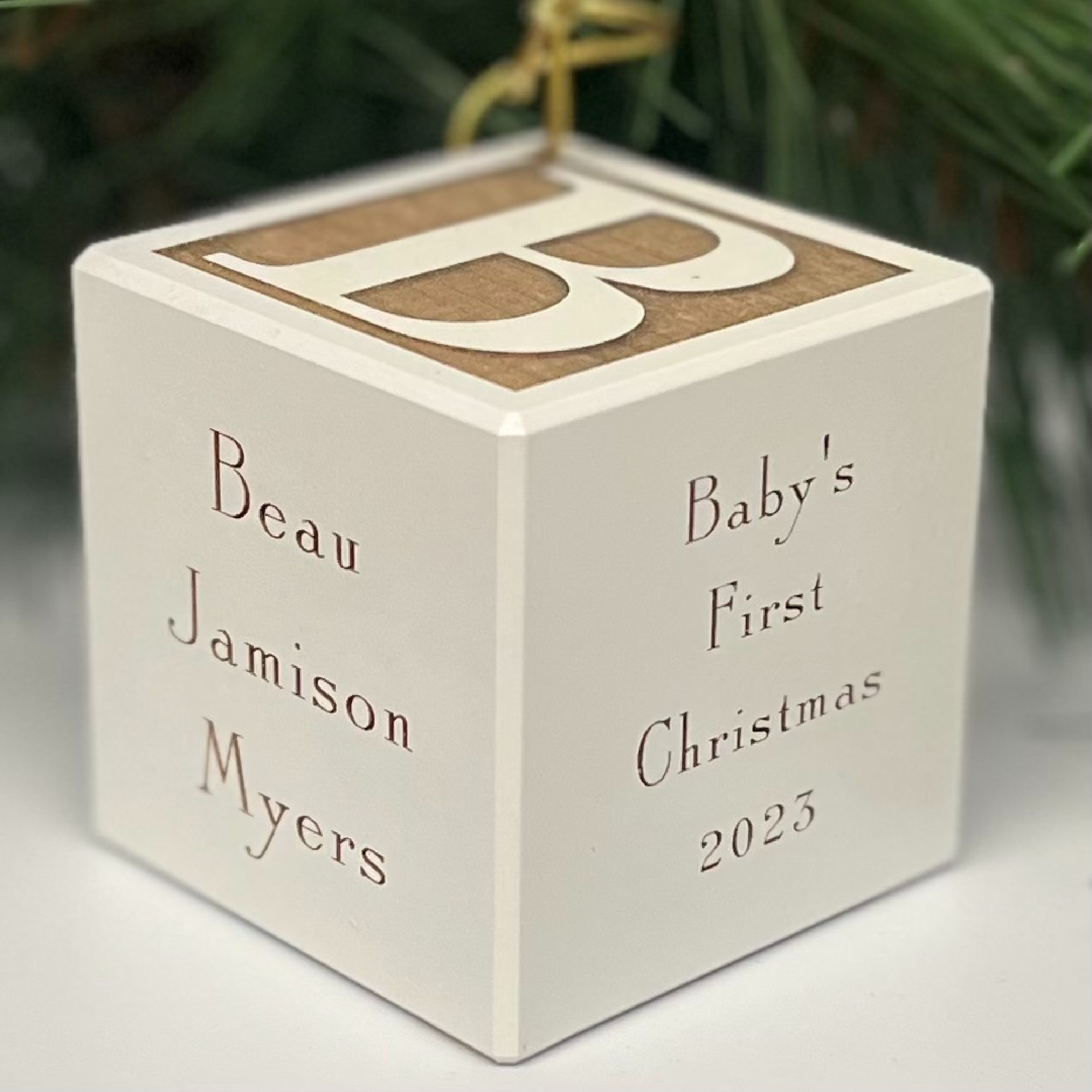 Personalized Block Ornaments Personalized Block Ornaments